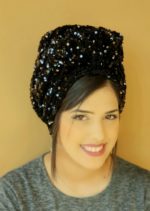 ⁦מטפחת פייטים-שחור⁩ – תמונה ⁦2⁩