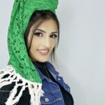 דגם תחרה-ירוק