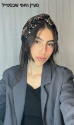 ⁦סרט טורבן-פייטים שחור זהב⁩ – תמונה ⁦2⁩