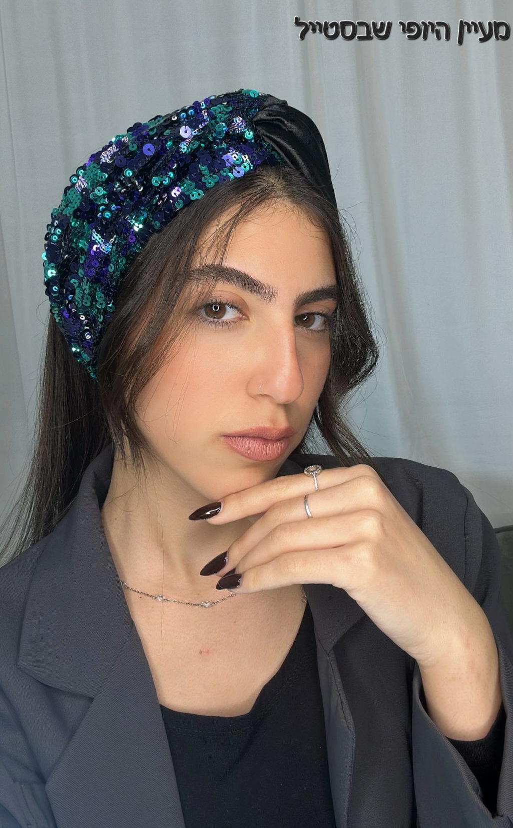 IMG-20250124-WA0157 סרט טורבן-משולב מנטה כחול – תמונה 1