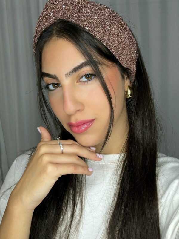 סרט טורבן חגיגי-רוזגולד