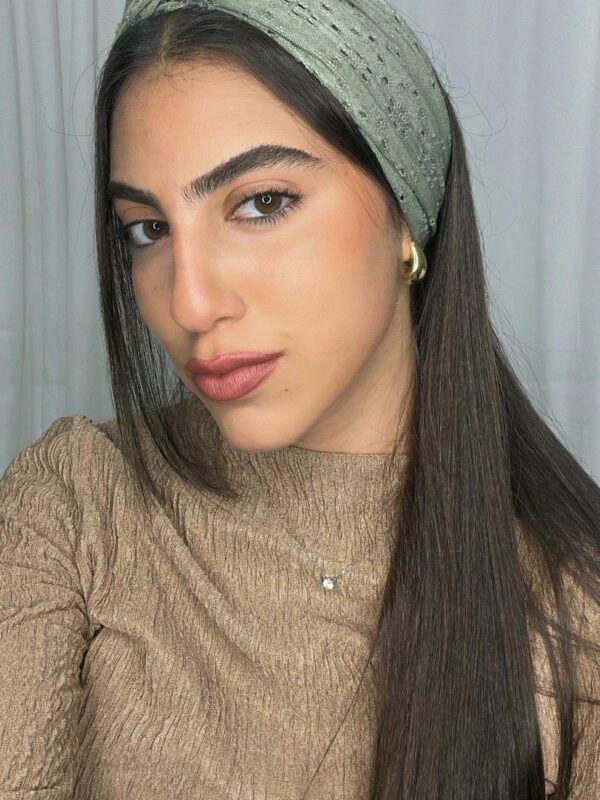 סרט טורבן מחורר-ירוק זית