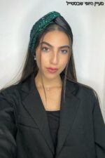 ⁦סרט טורבן משולב ירוק בקבוק⁩ – תמונה ⁦2⁩