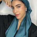 מרובע משי חלק - טורקיז