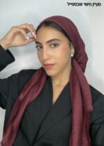 ⁦מרובע דגם נצנץ - בורדו⁩ – תמונה ⁦2⁩