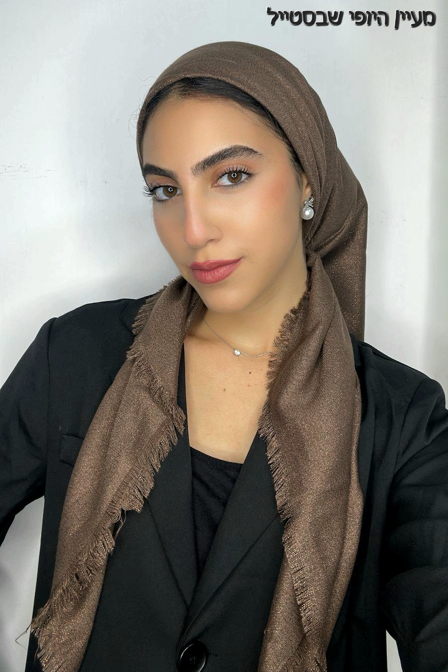 IMG-20251030-WA0403 מרובע דגם נצנץ - חום – תמונה 1