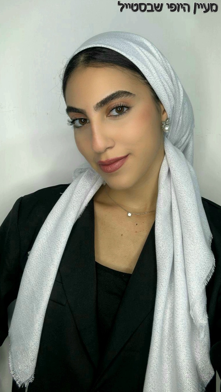 IMG-20251030-WA0418 מרובע דגם נצנץ - לבן – תמונה 1