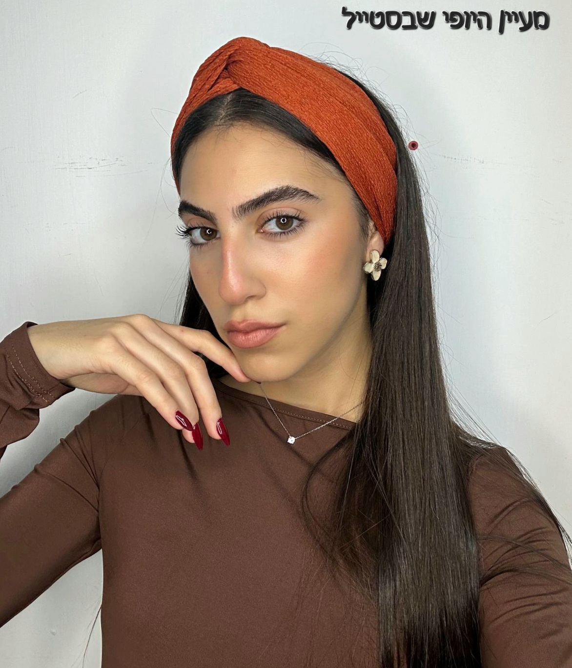 IMG-20251129-WA0045 סרט טורבן קרפ - כתום חמרה – תמונה 1