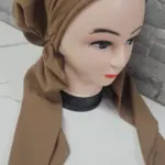 בנדנה קרפ - חום בהיר