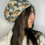 כובע דגם קסם - חרדל שמנת תכלת