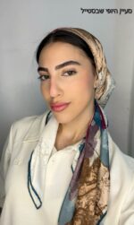 ⁦מרובע דגם קורל -פס טורקיז⁩ – תמונה ⁦2⁩