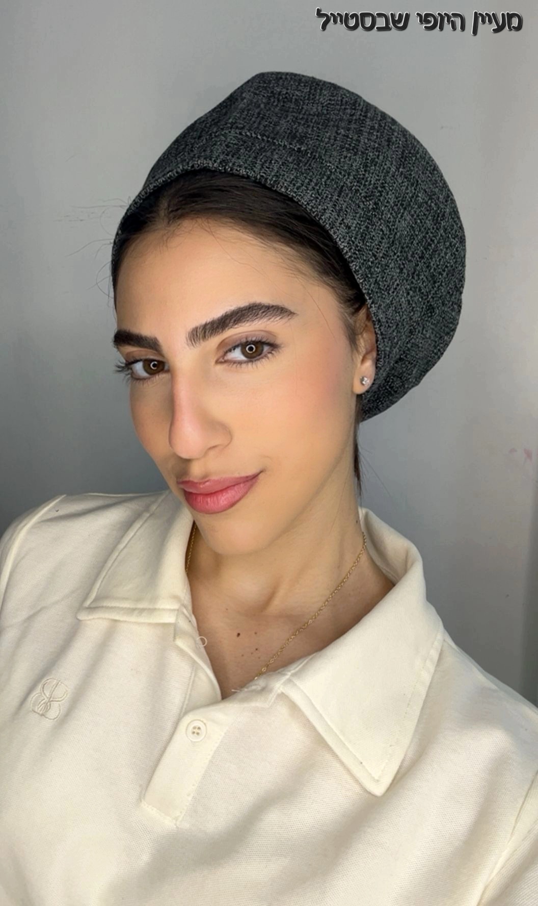 IMG-20260520-WA0185 כובע דגם נסיה - שחור ג'ינס – תמונה 1