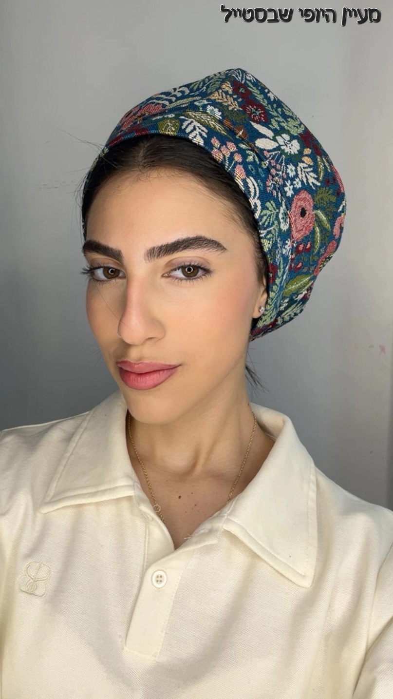 IMG-20260520-WA0195 כובע דגם פרחוני - תכלת – תמונה 1
