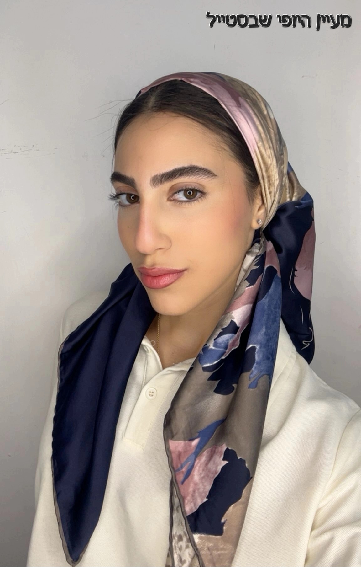 IMG-20260520-WA0245 מרובע דגם קורל - פס חום אפור – תמונה 1